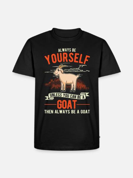 Ziegen Geschenk Ziegenwirt Ziege - Männer Premium Bio T-Shirt - Schwarz