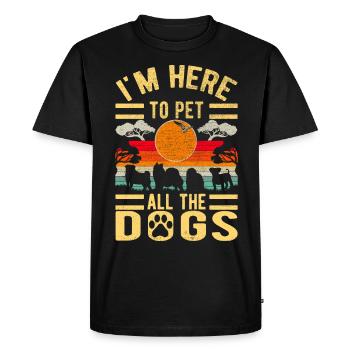 Chien de sauvetage Chien de rue - T-shirt Premium bio Homme - noir - Devant - Nico (187cm)