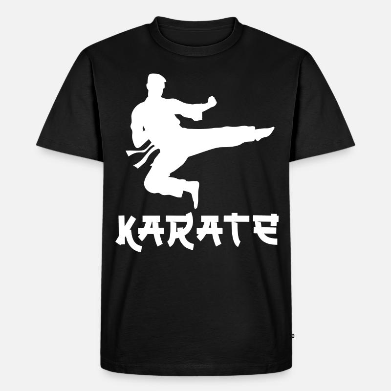 Karate - Männer Premium Bio T-Shirt - Schwarz