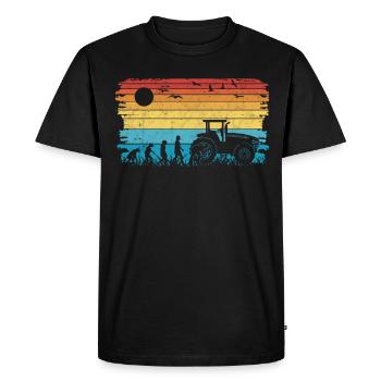Agricultural Machinery Mechanic Evolution - Men's Premium Organic T-Shirt - black - Front - Nico (187cm)