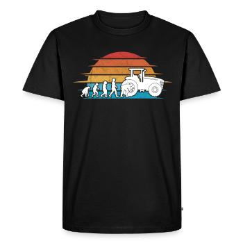 Évolution de la mécanique de machinerie agricole - T-shirt Premium bio Homme - noir - Devant - Nico (187cm)