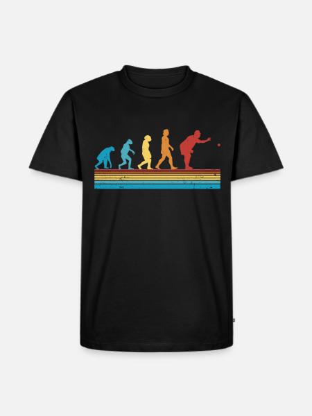 Boccia Evolution Boule Petanque - Männer Premium Bio T-Shirt - Schwarz