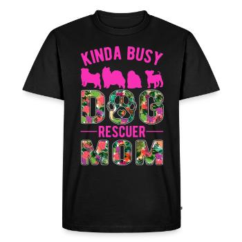 Chien de sauvetage Chien de rue - T-shirt Premium bio Homme - noir - Devant - Nico (187cm)