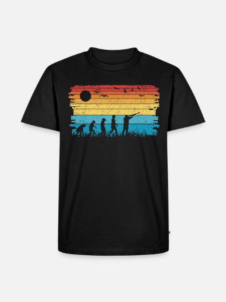 Clay Pigeon Shooting Evolution - Men's Premium Organic T-Shirt - black