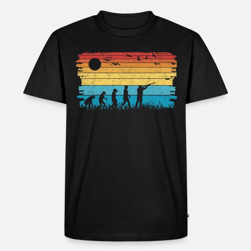 Clay Pigeon Shooting Evolution - Men's Premium Organic T-Shirt - black