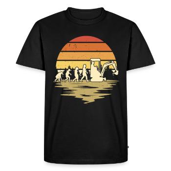 Excavatrice Evolution Opérateur d’excavatrice Conducteur d’excavatrice - T-shirt Premium bio Homme - noir - Devant - Nico (187cm)
