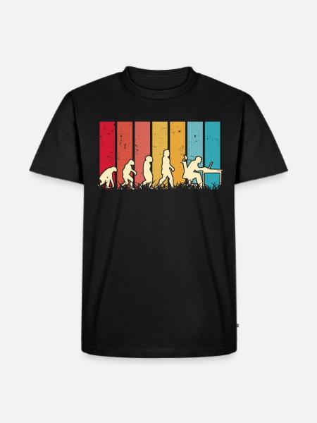 Informatiker Evolution Programmierer Nerd - Männer Premium Bio T-Shirt - Schwarz