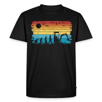 Excavatrice Evolution Opérateur d’excavatrice Conducteur d’excavatrice - T-shirt Premium bio Homme - noir - Devant - Nico (187cm)