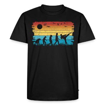 Karate Evolution Self Defense Martial Arts - Men's Premium Organic T-Shirt - black - Front - Nico (187cm)