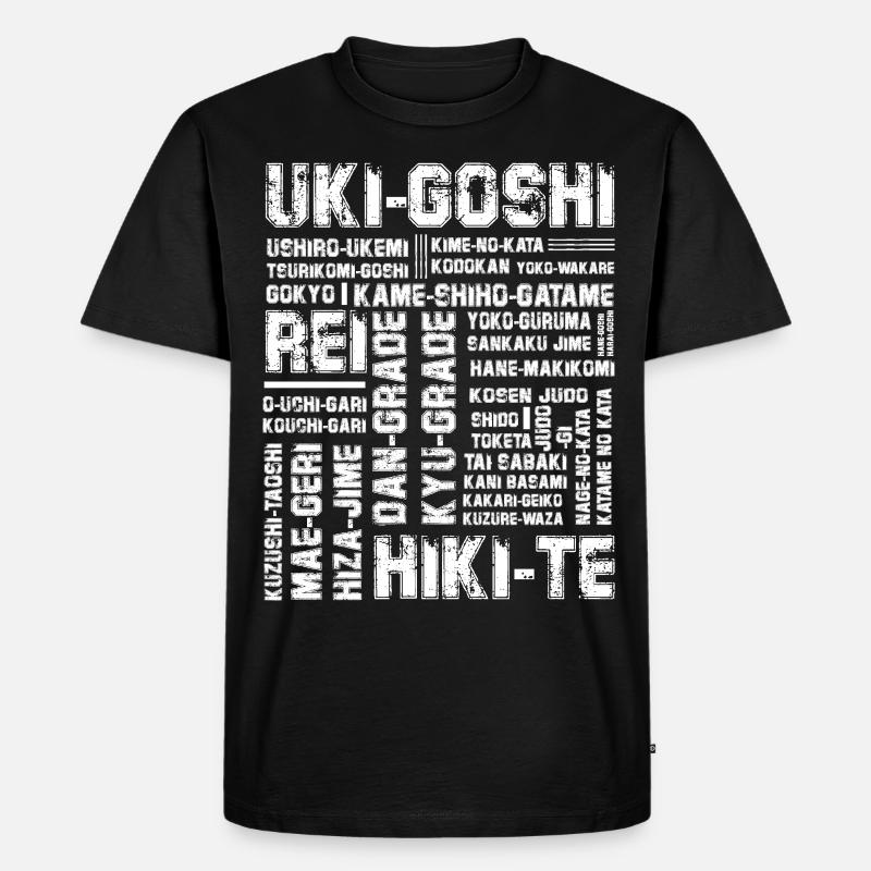 Judo - Männer Premium Bio T-Shirt - Schwarz