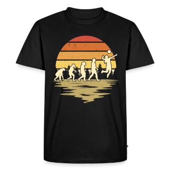 Volleyball Evolution Joueur de volley-ball - T-shirt Premium bio Homme - noir - Devant - Nico (187cm)