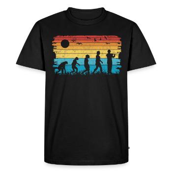 Flûte Evolution Flûte Flûtiste - T-shirt Premium bio Homme - noir - Devant - Nico (187cm)