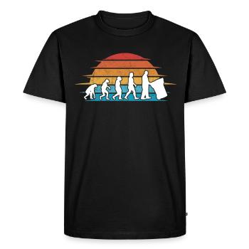 Garbage Man Evolution Garbage Truck - Men's Premium Organic T-Shirt - black - Front - Nico (187cm)
