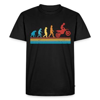 Motocross Evolution Dirt Bike Motorsport - Men's Premium Organic T-Shirt - black - Front - Nico (187cm)