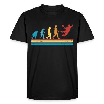 Handballer Evolution Handball Team - Men's Premium Organic T-Shirt - black - Front - Nico (187cm)