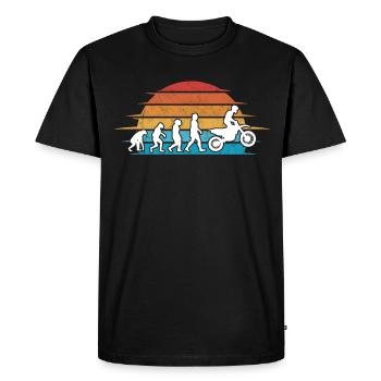 Motocross Evolution Dirt Bike Motorsport - Men's Premium Organic T-Shirt - black - Front - Nico (187cm)