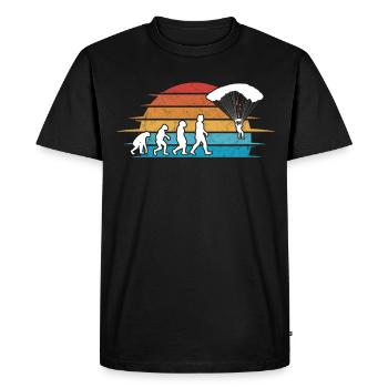 Skydiver EvolutionParachute Skydive - Men's Premium Organic T-Shirt - black - Front - Nico (187cm)
