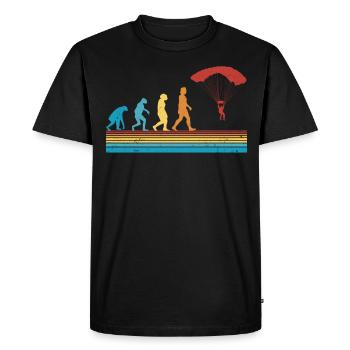 Skydiver EvolutionParachute Skydive - Men's Premium Organic T-Shirt - black - Front - Nico (187cm)