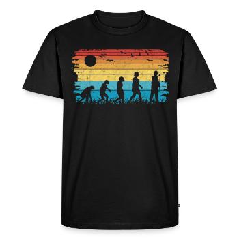 Peintre et vernisseur Evolution Maître peintre - T-shirt Premium bio Homme - noir - Devant - Nico (187cm)