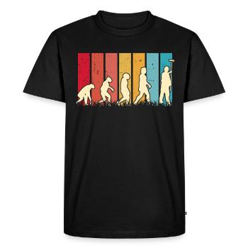 Peintre et vernisseur Evolution Maître peintre - T-shirt Premium bio Homme - noir - Devant - Nico (187cm)