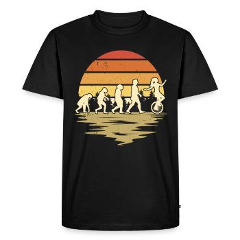 Unicycle Evolution Unicycle Rider - Men's Premium Organic T-Shirt - black - Front - Nico (187cm)