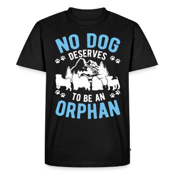 Chien de sauvetage Chien de rue - T-shirt Premium bio Homme - noir - Devant - Nico (187cm)
