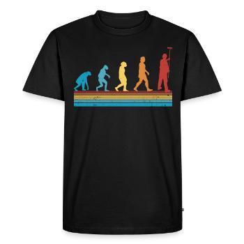 Peintre et vernisseur Evolution Maître peintre - T-shirt Premium bio Homme - noir - Devant - Nico (187cm)