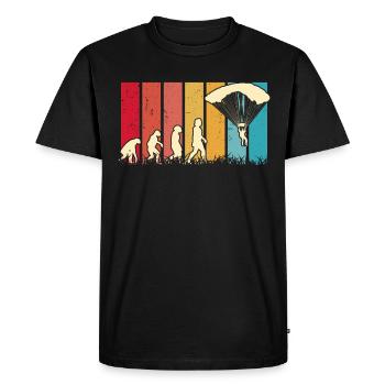 Skydiver EvolutionParachute Skydive - Men's Premium Organic T-Shirt - black - Front - Nico (187cm)