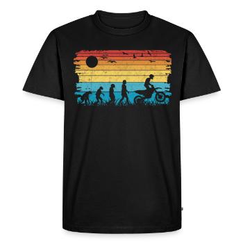 Motocross Evolution Dirt Bike Motorsport - Men's Premium Organic T-Shirt - black - Front - Nico (187cm)