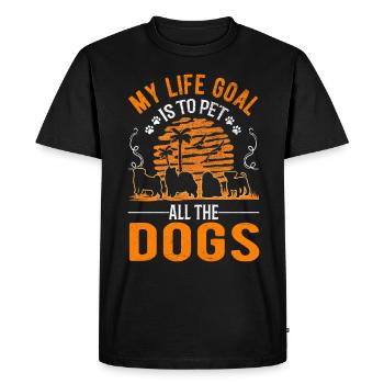 Chien de sauvetage Chien de rue - T-shirt Premium bio Homme - noir - Devant - Nico (187cm)