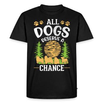 Chien de sauvetage Chien de rue - T-shirt Premium bio Homme - noir - Devant - Nico (187cm)