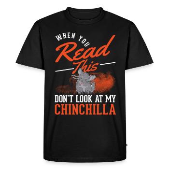 Chinchilla Gift Woolly Mouse Shorttail Chinchilla - Men's Premium Organic T-Shirt - black - Front - Nico (187cm)