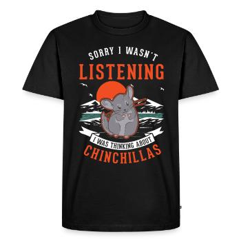 Chinchilla Gift Woolly Mouse Shorttail Chinchilla - Men's Premium Organic T-Shirt - black - Front - Nico (187cm)