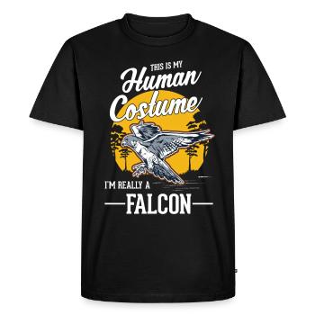 Falcon Owner Falconer Kestrel Falconry - Men's Premium Organic T-Shirt - black - Front - Nico (187cm)