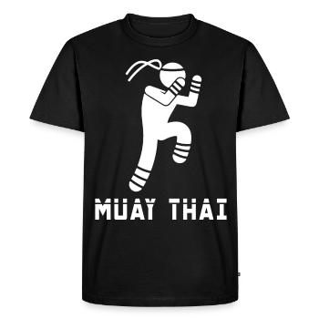 Muay Thaï - T-shirt Premium bio Homme - noir - Devant - Nico (187cm)