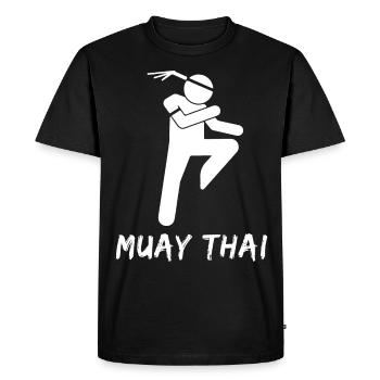 Muay Thaï - T-shirt Premium bio Homme - noir - Devant - Nico (187cm)