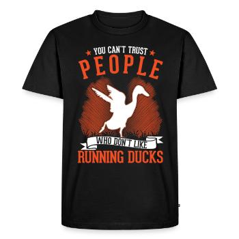 Indian Runner Duck cadeau Running Duck - T-shirt Premium bio Homme - noir - Devant - Nico (187cm)