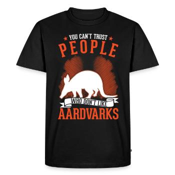 Aardvark Cadeau Aardvark - T-shirt Premium bio Homme - noir - Devant - Nico (187cm)