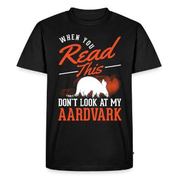 Aardvark Cadeau Aardvark - T-shirt Premium bio Homme - noir - Devant - Nico (187cm)