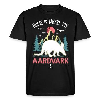 La maison, c’est là où se trouve mon oryctérope - T-shirt Premium bio Homme - noir - Devant - Nico (187cm)