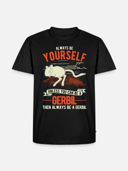 Gerbille Cadeau Gerbille Gerbille - T-shirt Premium bio Homme - noir