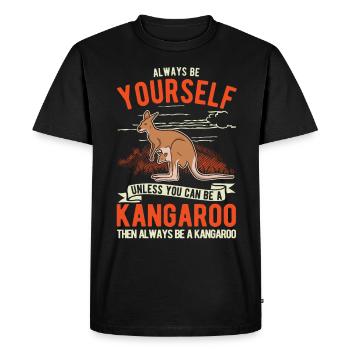Always be yourself Kangaroo Australia Kangaroo - Men's Premium Organic T-Shirt - black - Front - Nico (187cm)