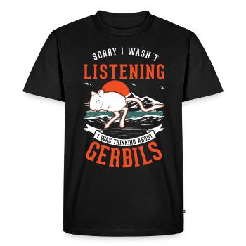 Gerbille cadeau Gerbille de Mongolie Gerbille - T-shirt Premium bio Homme - noir - Devant - Nico (187cm)