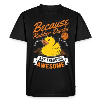 Rubber Duck Gift Rubber Duck Rubber Duck - Men's Premium Organic T-Shirt - black - Front - Nico (187cm)