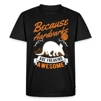 Aardvark Cadeau Aardvark - T-shirt Premium bio Homme - noir - Devant - Nico (187cm)