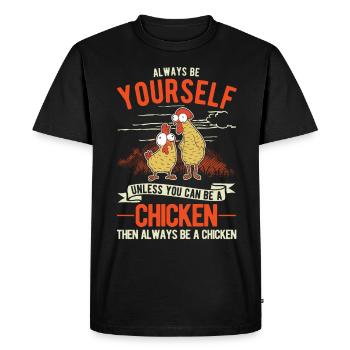 Chickens Chicken Breeding Chicken Farmer - Men's Premium Organic T-Shirt - black - Front - Nico (187cm)