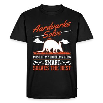 Aardvark Cadeau Aardvark - T-shirt Premium bio Homme - noir - Devant - Nico (187cm)