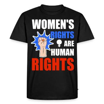 Les droits des femmes sont des droits humains - T-shirt Premium bio Homme - noir - Devant - Nico (187cm)