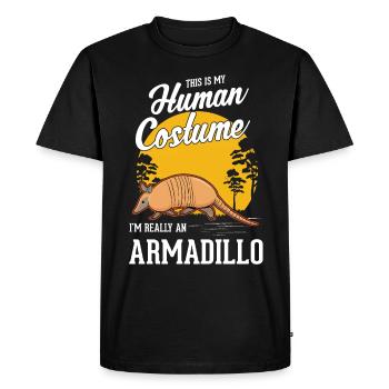 Armadillo Costume Humain Gürteltier - T-shirt Premium bio Homme - noir - Devant - Nico (187cm)