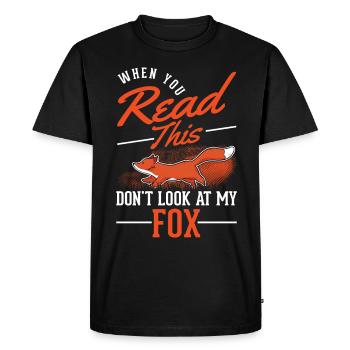 Fox Gift Red Fox - Men's Premium Organic T-Shirt - black - Front - Nico (187cm)